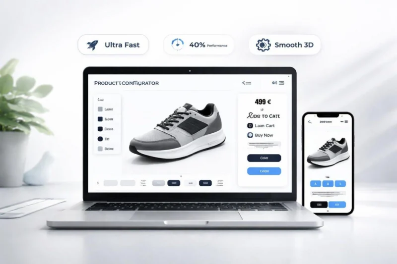 Konfigurator 3D — wydajność i mobile