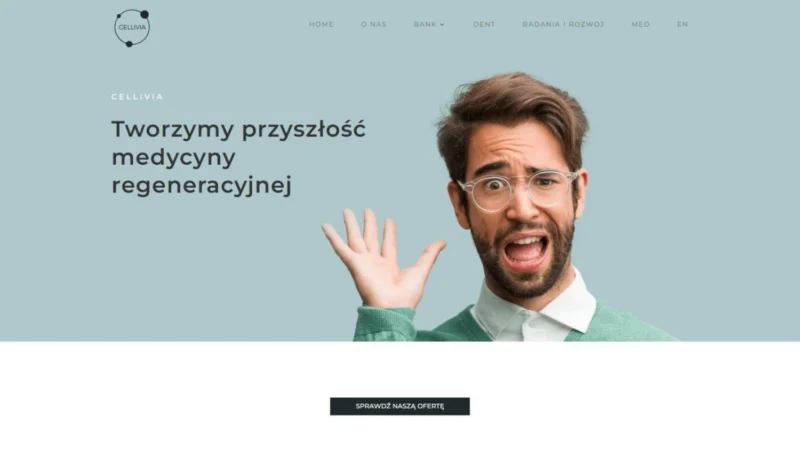 Strona Cellivia — ekran główny
