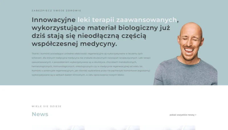 Strona Cellivia — sekcja informacyjna o ofercie